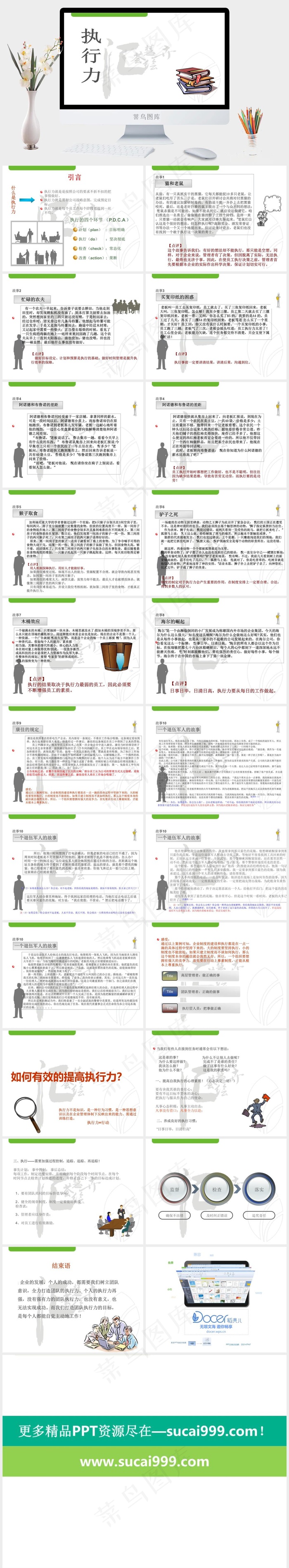 如何提高执行力白色简洁PPT模板