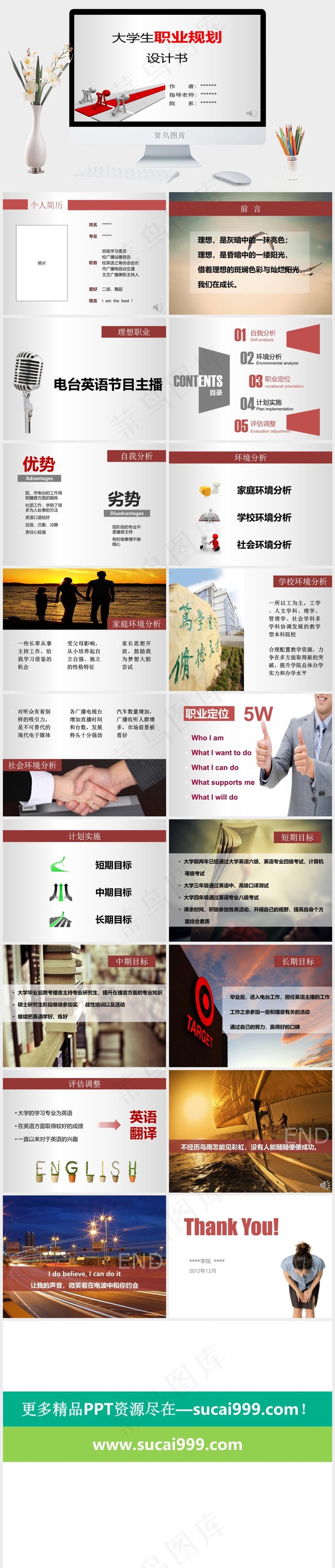 职业规划设计书ppt模板职业规划灰色标准PPT模板灰色标准PPT模板