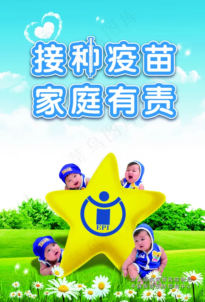 接种疫苗家庭有责海报图片(3652*5374像素(150dpi))psd模版下载