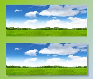 蓝天白云草地背景图片