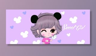 可爱卡通甜心女孩笔袋图片