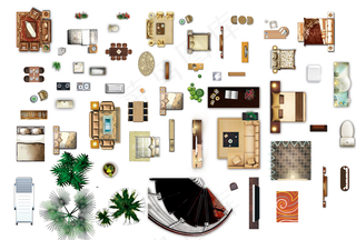 平面图家具图片