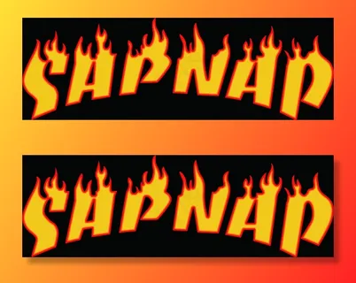 火焰字母印花图片