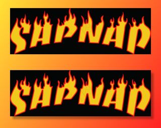 火焰字母印花图片