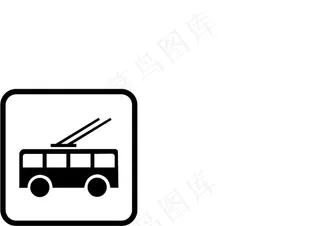 行驶车公交车 扁平化图标图片