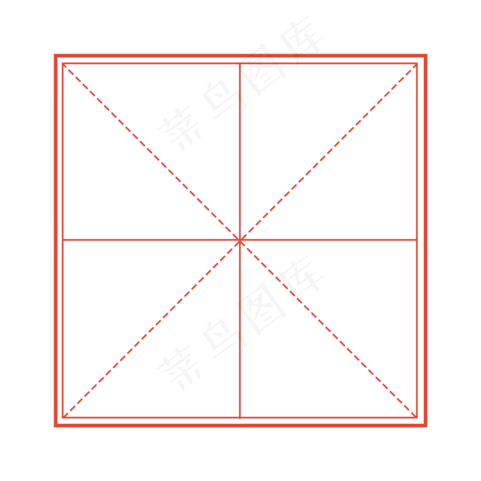 田字格矢量素材图片(2000x2000)psd模版下载