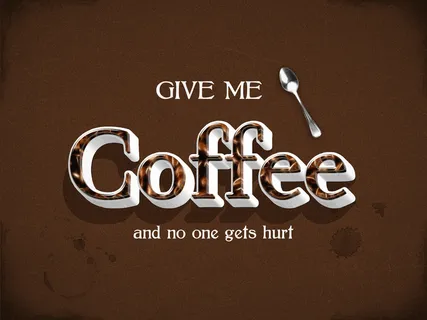 coffee字体特效图片