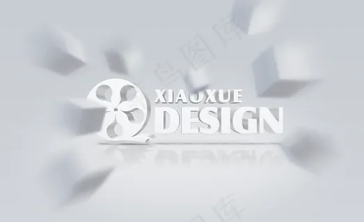 白色三维立体样机图片