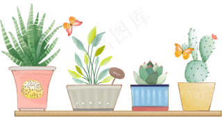 手绘小清新植物花卉元素图片