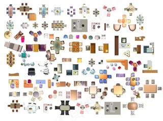 家装彩色平面效果图素材图片