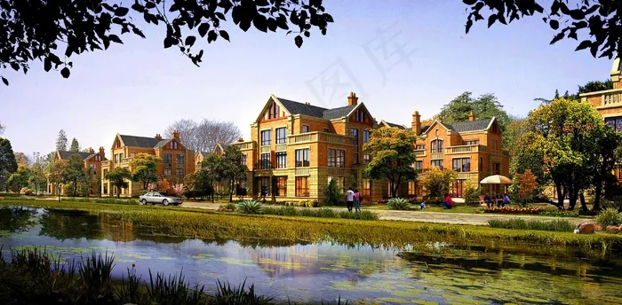 别墅群效果图图片