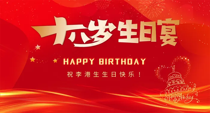生日图片(1536x832)psd模版下载