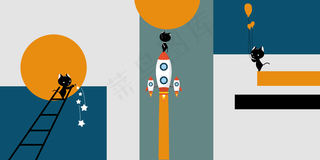 抽象现代装饰画图片