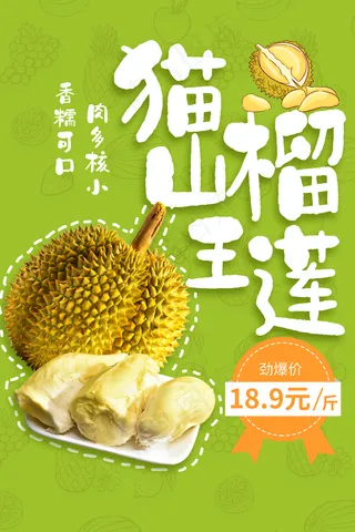 猫山王榴莲图片