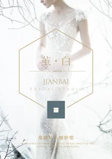 简洁高端私人婚纱馆海报图片