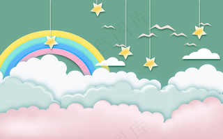 卡通背景墙图片