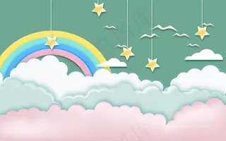 卡通背景墙图片