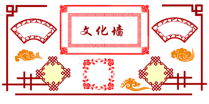 文化墙图片(6803x3402)psd模版下载