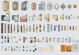 室内彩平图 图片