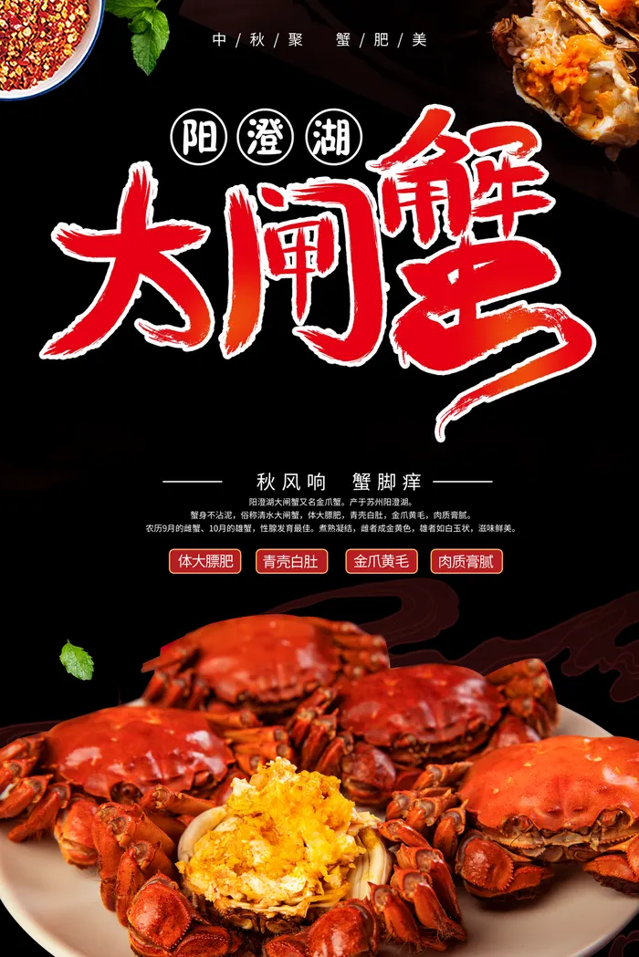大闸蟹图片(3545x5315)psd模版下载