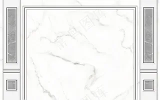 五宫格框框大理石护墙板简约背景图片