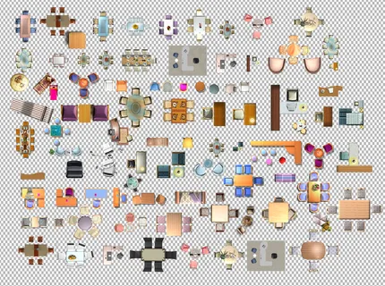 彩色平面家具         图片