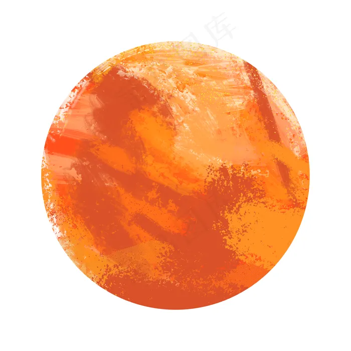 手绘卡通火星图片(2000x2000)psd模版下载