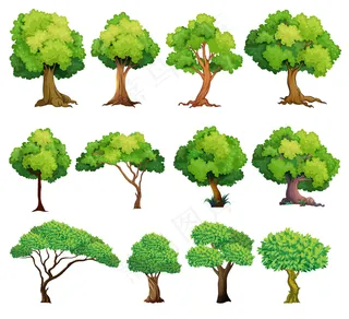 卡通树图片