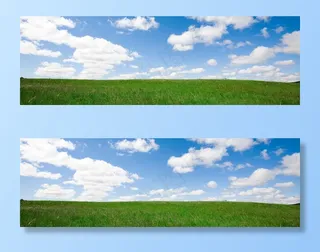 蓝天白云草地图片