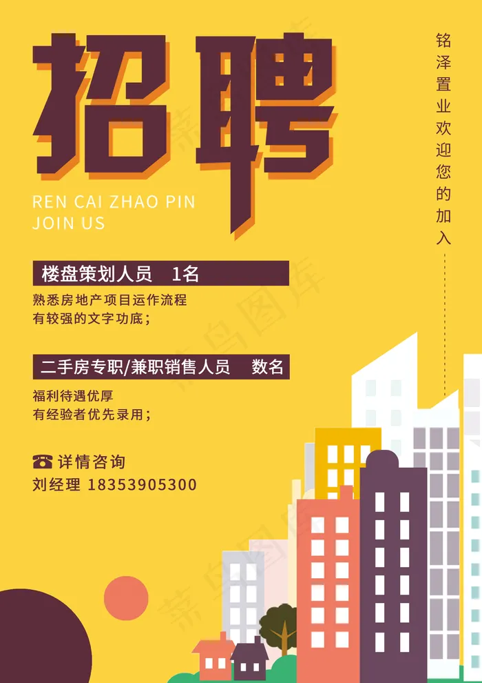 售楼处招聘图片(2480x3508)psd模版下载