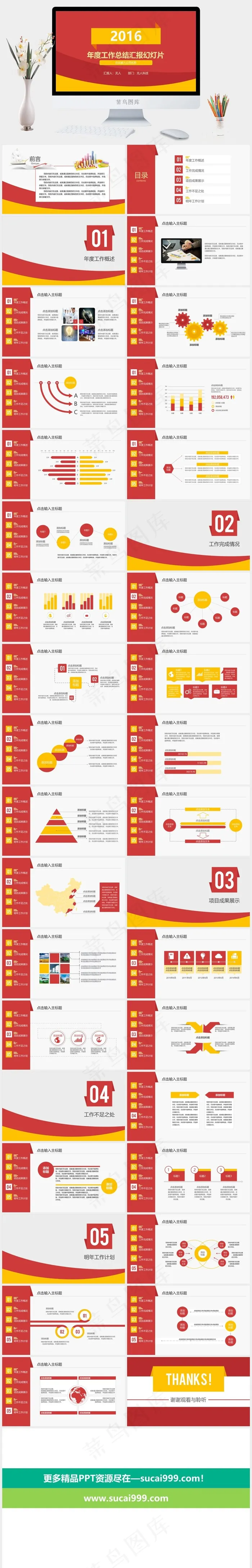 2016工作汇报年终总结PPT科技
红色营销PPT模板