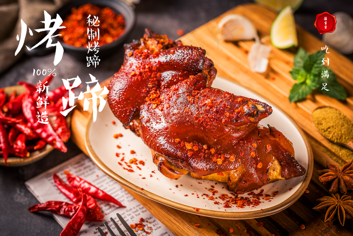 烤猪蹄图片