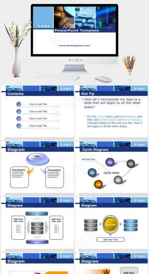产品介绍PPT模板白色PPT模板预览图