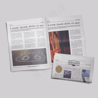 报纸样机图片