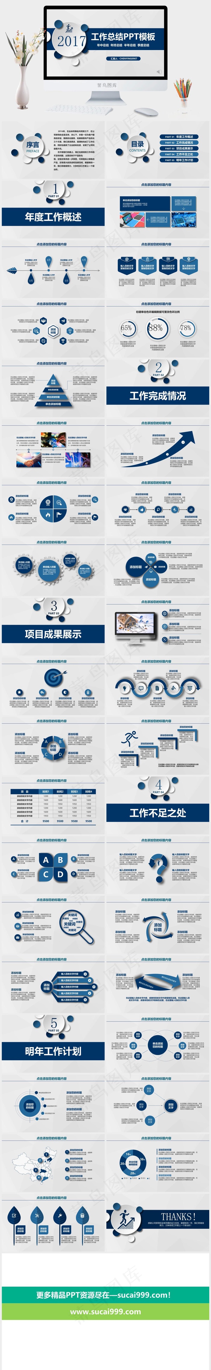 2017工作总结PPT模板总结
灰色PPT模板