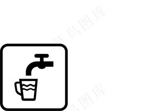 水龙头接水 扁平化图标图片
