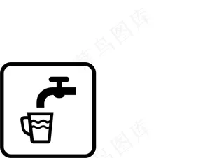 水龙头接水 扁平化图标图片