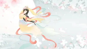清新唯美嫦娥奔月图片