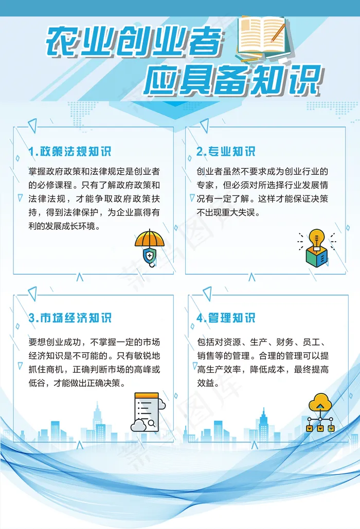 农业创业者应具备知识海报图片(4095×6023像素(200dpi))psd模版下载