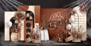 秋色婚礼迎宾区效果图图片