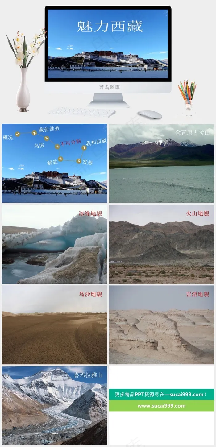 西藏风光特色介绍旅游PPT模板蓝色实景风PPT模板蓝色实景风PPT模板