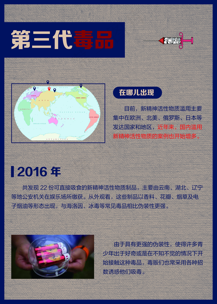 关于第三代毒品种类禁毒海报图片(5906×8268像素(300dpi))psd模版下载