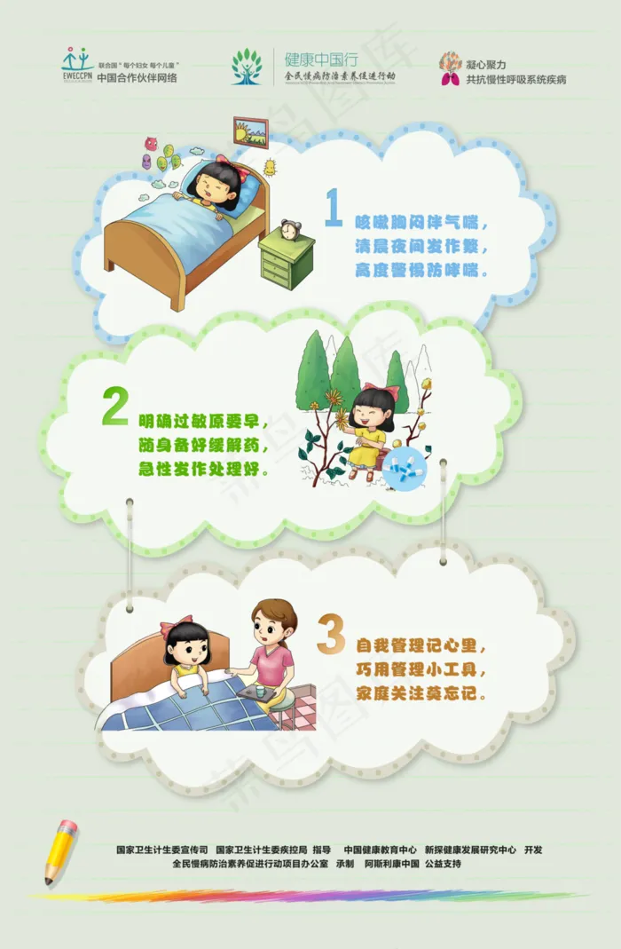 儿童哮喘海报图片(6700*10000像素(300dpi))psd模版下载