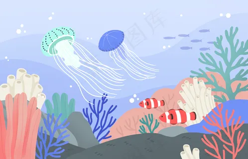 卡通海洋生物插画  图片 卡通海洋生物插画  图片