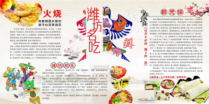 潍坊名小吃图片(6803x3402)psd模版下载