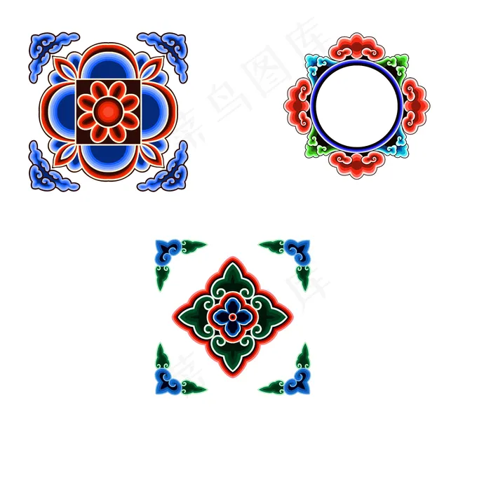 藏式花纹素材图片(6000x6000)psd模版下载