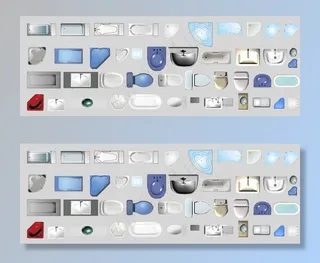 彩色平面家具         图片