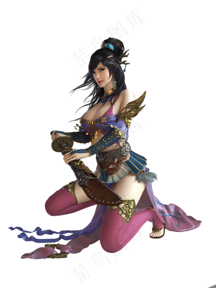 游戏古装美女图片(3750x5000)psd模版下载
