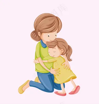 女孩女人母女卡通人物图片