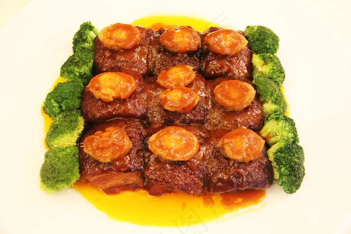 鲜鲍叉烧肉图片 鲜鲍叉烧肉图片